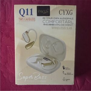 Paxun Q11 AI translating Wireless Earbuds in White